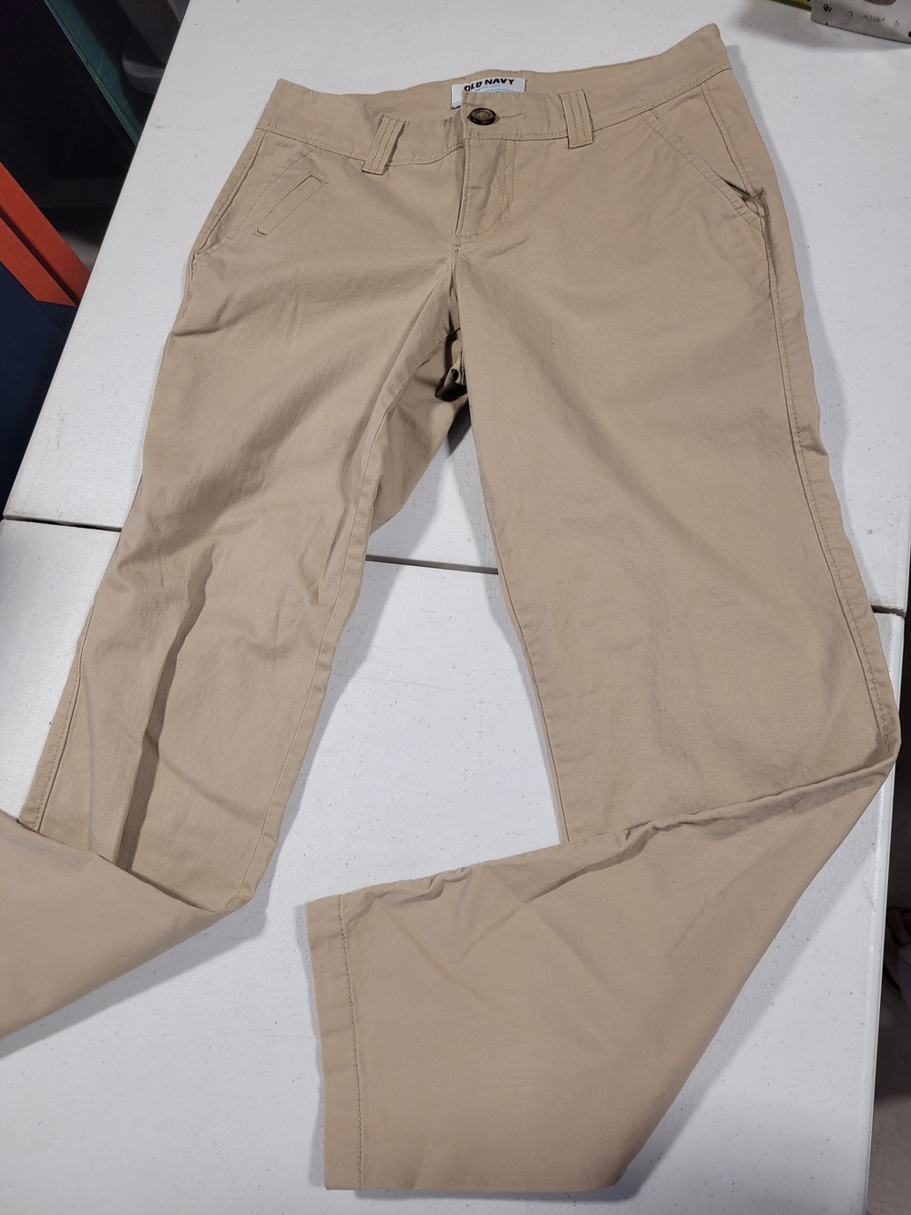 Old Navy Women's Khaki Stretch Chino Pants - Light Tan - Picture 1 of 3